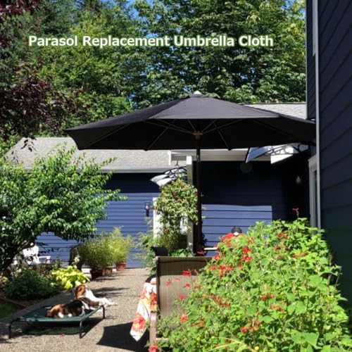 Square Patio Umbrella Replacement Canopy 10FT Blue Top Cover for 8 Rib Cantilever Beach & Garden Umbrellas - Durable Outdoor Canopy for Patio, Deck & Backyard