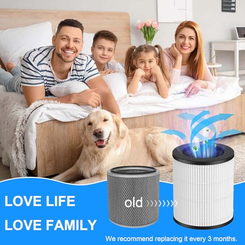 MOOKA M03 Air Purifier Replacement Filter, Official Certified H13 True HEPA Genuine Washable Air Filter Compatible with M03、B-D03、W01 Air Purifier (1 PACK) by MOOKA - Used condition - Image 6