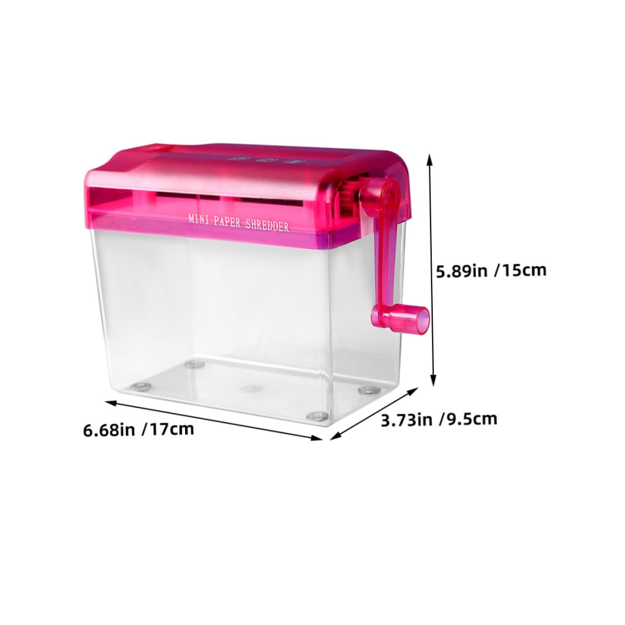 Healvian Distruggidocumenti Manuale da Tavolo Portatile 2 Pezzi Piccolo Distruggidocumenti per Uso Domestico e Ufficio senza Elettricità Manovella Colore Rosa e Blu per Sicurezza