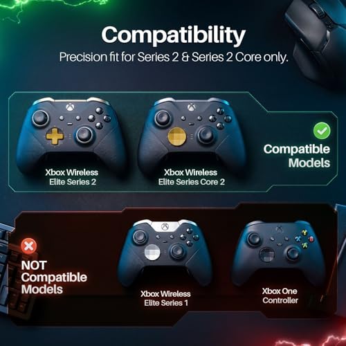 Image of TNP for Elite Controller Paddles Compatible with Xbox Elite Series 1, 2 & Core Controller - 5 in 1 Accessories Replacement Metal Stainless Steel Paddles Trigger & D-Pad Parts, Gold