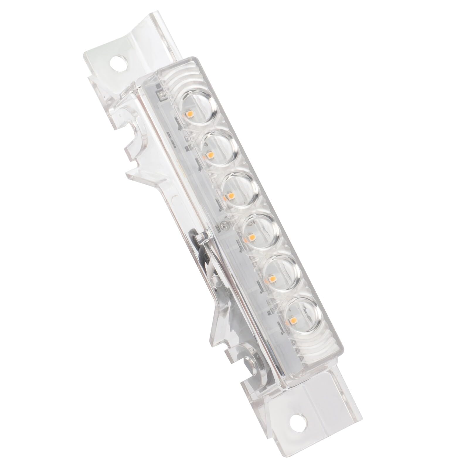 ECCPP 6 Led Top Roof Running Cab Marker Light For Volvo VNL 2003 2006-2019(Clear Len AmberLight Total 1)