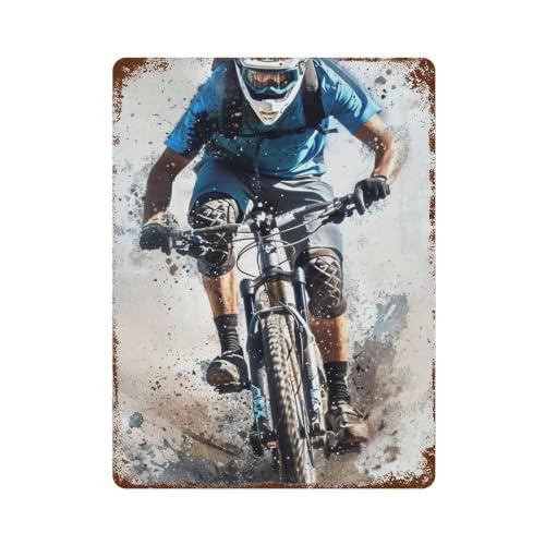 Art vintage Mountain Bike Splash de décoration murale rétro en fer affiche bistrot