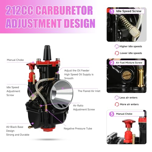 Image of PWK 28mm Carburetor Kit Replacement for Predator 212 224cc 196cc 6.5hp Engine Coleman CT200U CT200U-EX BT200X KT196 Baja Warrior Trailmaster MB200 Go Kart Parts