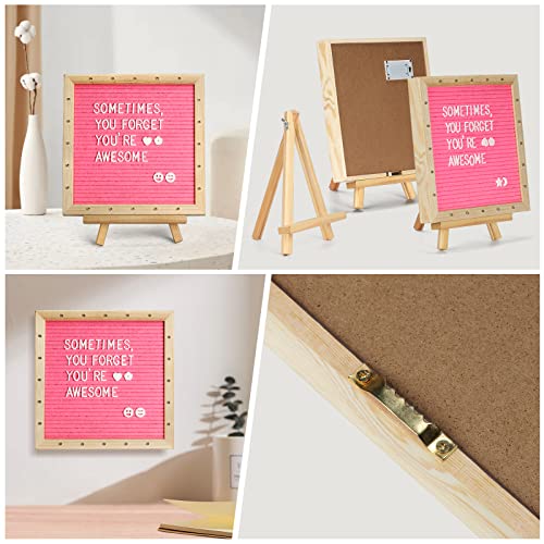 Pink Felt Letter Board with Lights, Built-in LED Lights -Message Board Adjustable Stand - Image 4