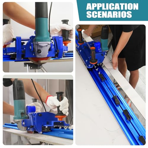 Image of Electric Orbital Angle Grinder Tile Cutter for Large Ceramic Porcelain Tiles Up to 124 inches, Precise Ceramic Tile Cutting Tool Including pumps(Grinder not included)