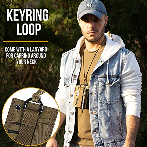 Image of OneTigris Tactical ID Card Badge Holder with Lanyard & Detachable Hook Loop
