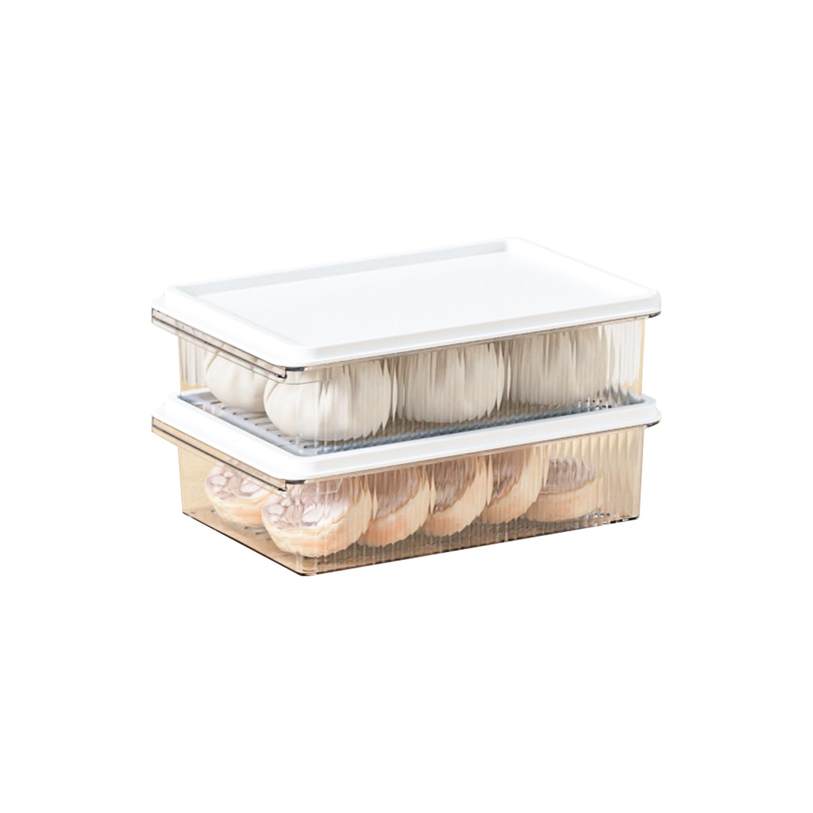 Amazon｜家庭用食品収納ケース 蓋付き 冷蔵庫オーガナイザー 食品保存