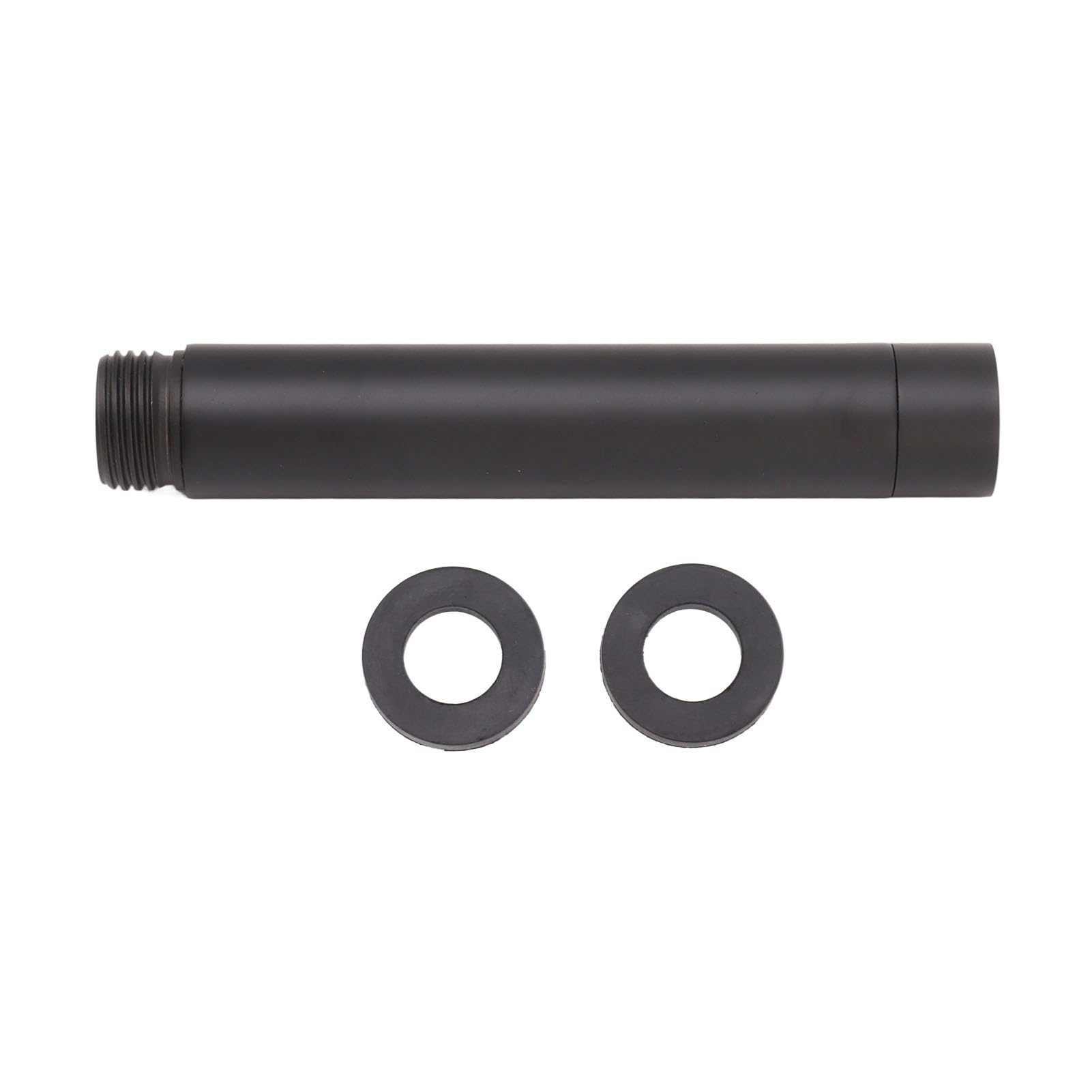Braccio Prolunga Per Soffione Doccia In Acciaio Inox Nero - Universale, Con Rondelle, Lunghezza Standard, Facile Montaggio