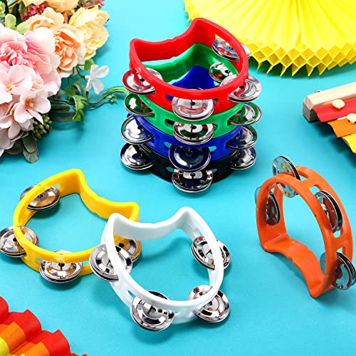21 Pieces Plastic Percussion Tambourine For Adults Hand Tambourine Musical Instrument 4 Bells On Abs Tambourine Musical Rhythm Instrument Hand Held Percussion Drum For Party Performance Concert #TOP6