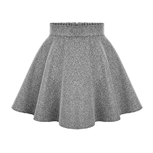 Tennis Kjolar Med Shorts Kvinnorkvinnors Hög Midjekjol Damull Längd Kjol Dam Kort Kjol Veckad Kjol-Grå_L