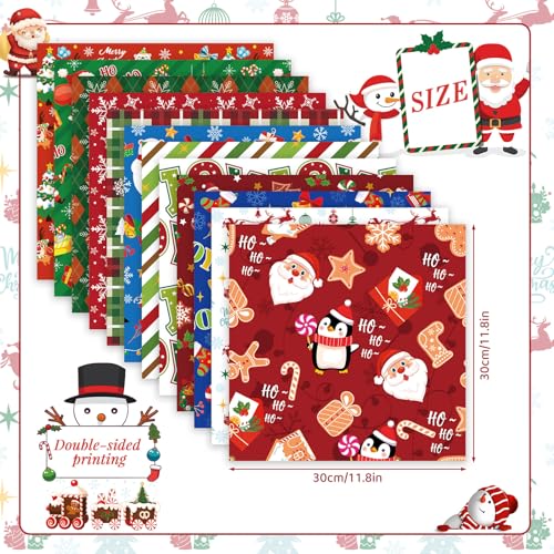 Papier de scrapbooking de Noël Konsait feuilles double face grand format