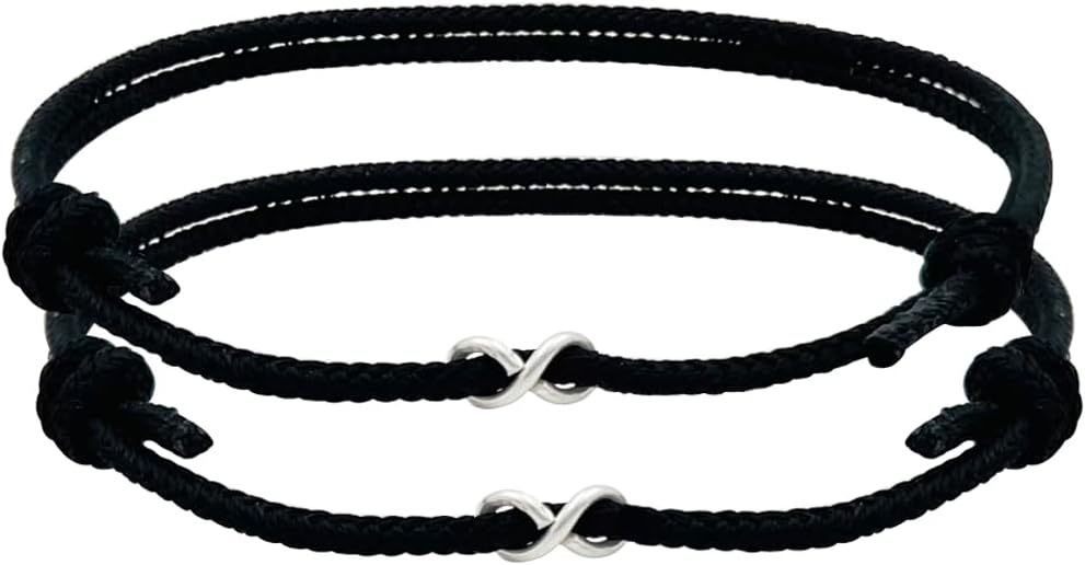 Joyplancraft His and hers Bracelets,Wedding gift, infinity matching bracelets,Couple bracelet