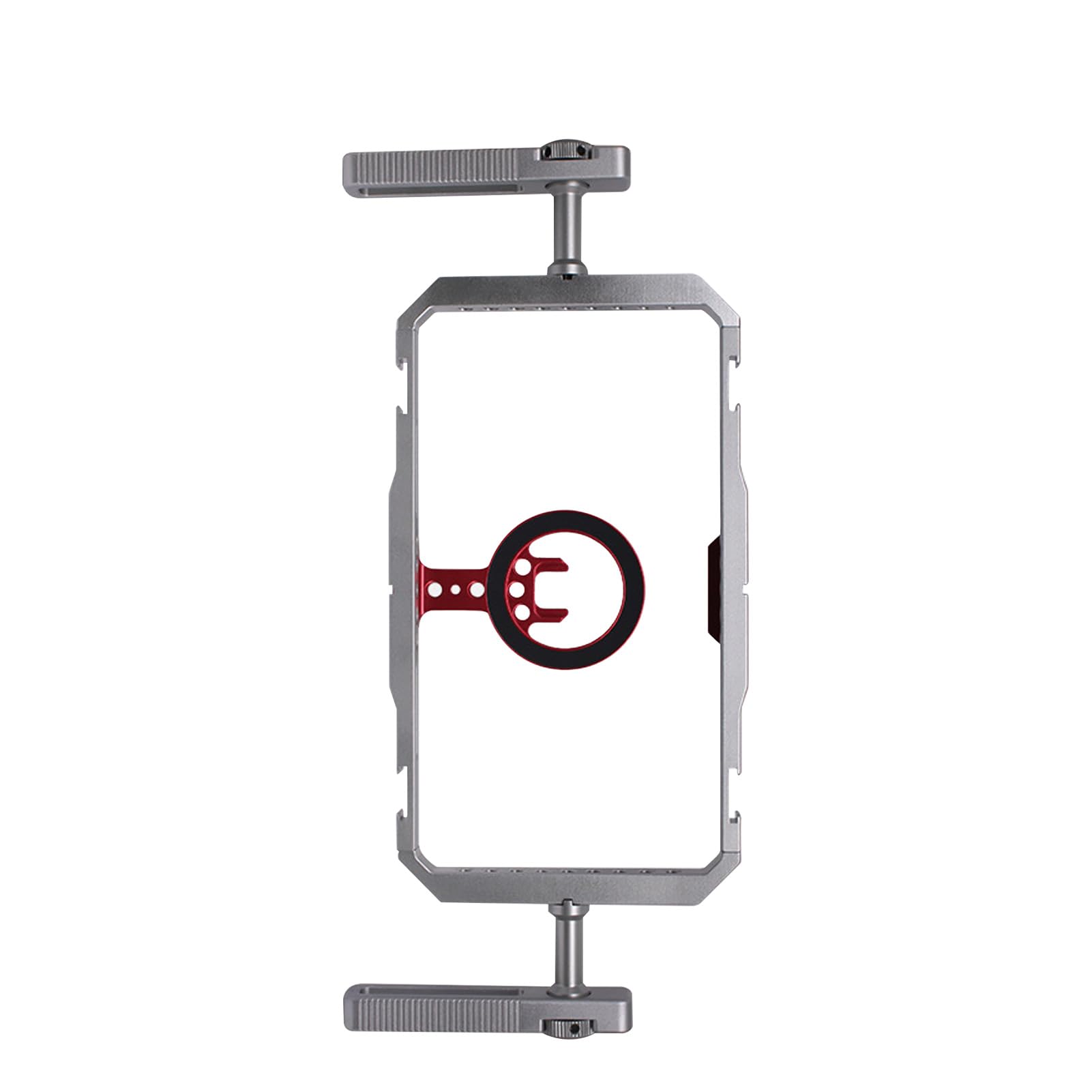 Impianto Video per Smartphone con Supporto per Slitta Fredda Gabbia Telefono Cellulare Leggera in Lega di Alluminio con Doppie Maniglie Vlogger Cineasti in Live Streaming 12,2 X 4,9 X 0,9