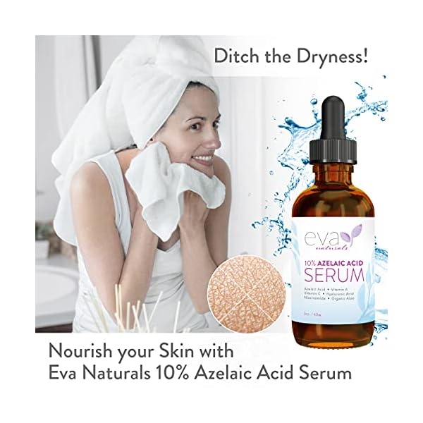 Eva-Naturals-Azelaic-Acid-10-Facial-Serum-2-oz-Skin-Brightening-Hyaluronic-Acid-and-Niacinamide-with-Redness-Relief-and-Acne-Blemish-Control-Fade-and-Repair-Dark-Spots Azelaic Acid 10% Facial Serum, 2 oz., Skin Brightening Hyaluronic Acid and Niacinamide, Redness Relief, Fade and Repair Dark Spots