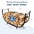 Firewood Rack Outdoor w Thicken Cover, 35 Inch Indoor Firewood Rack - Stable Curved Firewood Storage Heavy Duty & Rustproof Metal Firewood Holder w Hook for X-mas Decorations or Tools Nearby Fireplace