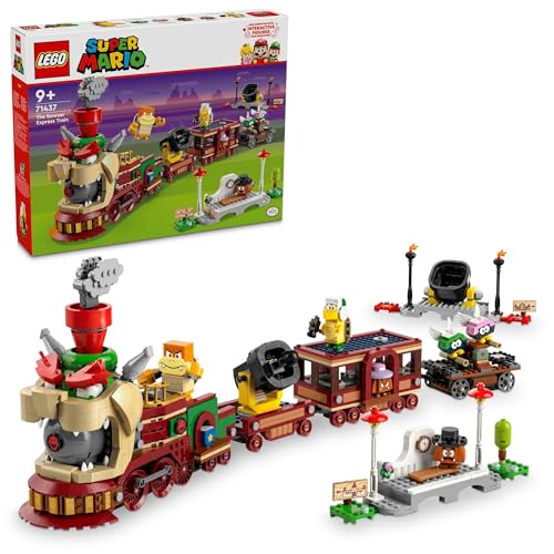 LEGO Super Mario The Bowser Express Train 71437 Toy Adventure Playset for Kids, a Hammer Bro, a Boom Boom, 2 Goombas, 2 para-Biddybuds, Toy for Boys, Girls and Gamers