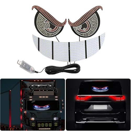 Dynamic Devil Eye Design: Questa luce oculare del diavolo dell'auto presenta un accattivante design dinamico dell'occhio del diavolo che si distingue sulla strada. Perfetto per aggiungere un tocco di personalità e unicità al parabrezza anteriore o posteriore del tuo veicolo.