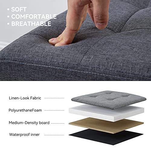 Dr.futon Cat Litter Box Enclosure Hidden Furniture Ottoman With Lid Dog Proof Cat Litter Box With Litter Mat And Odor Control Filter #TOP4