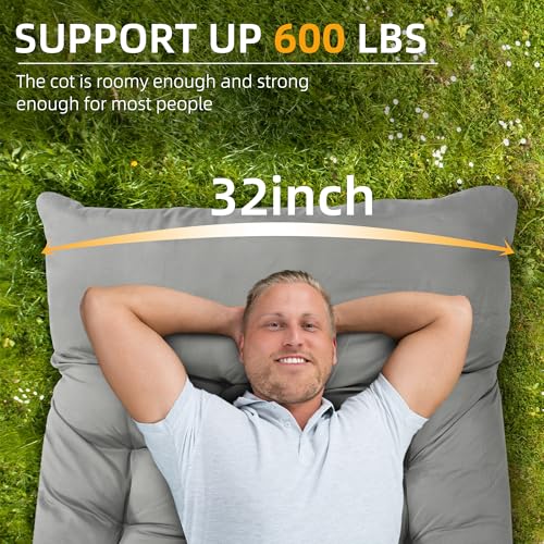 image for HABUTWAY Camping Cot with Mattress, 32