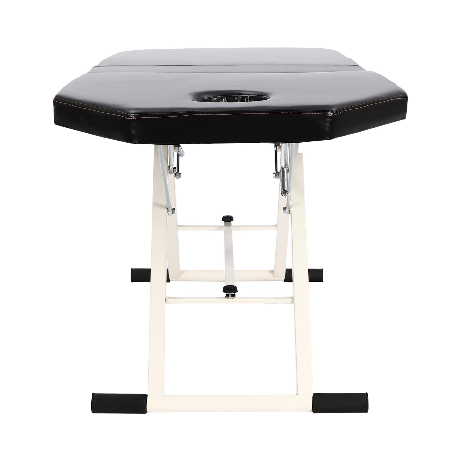 Massageliege 3 Zonen, 180x60x61 cm Massagetisch klappbar, höhenverstellbare Massagebank Armlehnen Kopfstütze Tragetasche bis 225 kg