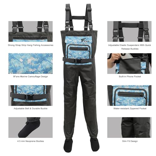 Affordable Breathable Stockingfoot Chest Waders For Fly Fishing - Olive Green, Unisex