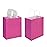Oikss 50 Pack 8x4.75x10 Inch Medium Hot Pink Kraft Paper Bags with Handles Bulk for Birthday Wedding Party Favors Grocery Retail Shopping Business Goody Craft Gift Bags Sacks (Fuchsia 50pcs Count)