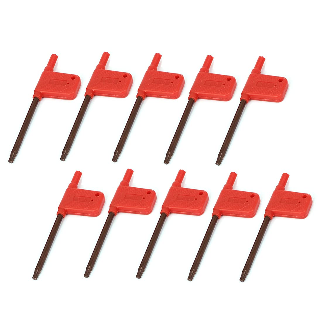 Uxcell Sourcing Map Torx Screwdriver, T15 S2 Flag Handle Star Driver Key Wrench Spanner 10 Pcs
