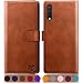 Produktbild SUANPOT [RFID Schutz für Samsung Galaxy A50 hülle PU Leder handyhülle Lederhülle klapphülle Kartenfach Flip Phone Case Cover für Samsung Galaxy A50 handyhülle Hellbraun