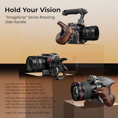 SMALLRIG 360° Drehbarer Hohler Rechter Griff für ARRI Rosette, 15 kg/33 lb Tragkraft für Kamerakäfige und Schulter-Rigs – 5241