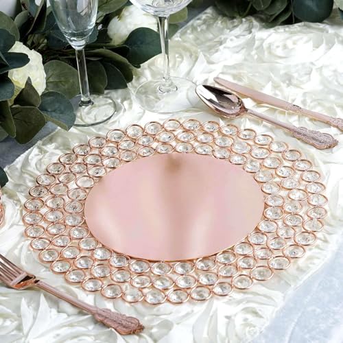 Platos cargadores de 14 pulgadas, pack de 2, dorado rosa miniatura 1