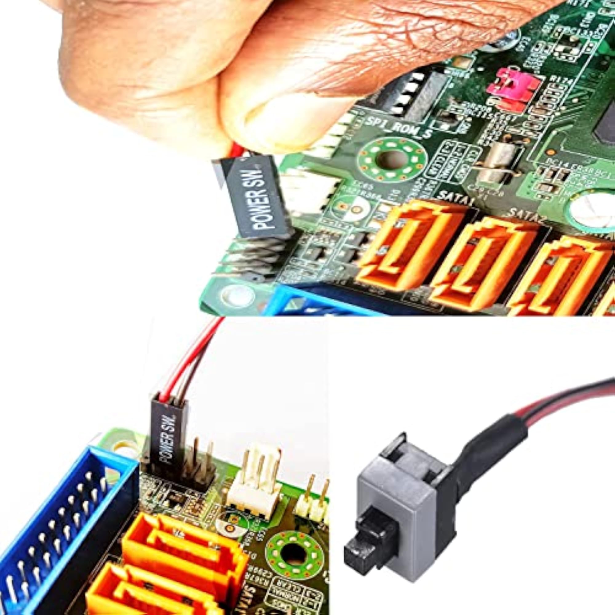 2 Pack 2 Pin SW PC Case Power Cable