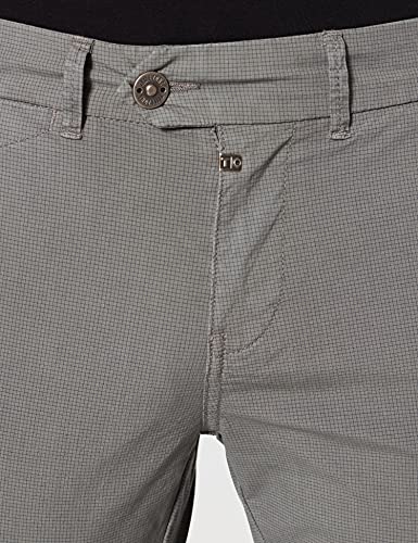 Timezone Janno Pantaloni, Grey-Check, 31W / 32L