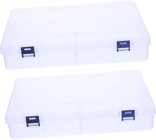 2pcs Transparent Storage Box Earring Organizer Box Ornaments Storage Container Small Parts Organizer Box Clear Charms Case Washi Tapes Box Clear Storage Box Ornament Box Storage