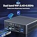 Docooler N9 Compact PC N100 16GB DDR4 Dual Band WiFi Portable Desktop Computer Support 4K Dual Screen Display for Home Office Business
