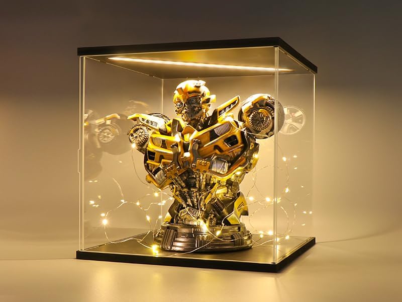 Miniatura 9 de Vitrina de acrílico transparente para Disney Winnie The Pooh 21326, caja de exhibición con luz LED, escaparate a prueba de polvo para