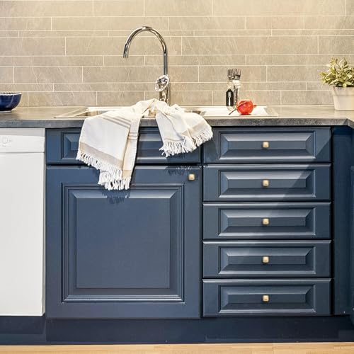 Image of Ravinte 15 Pack Champagne Bronze Kitchen Cabinet Square Knob Single Hole Cabinet Hardware for Dresser Drawer Cabinet Pulls Drawer Knobs Cabinet Knobs