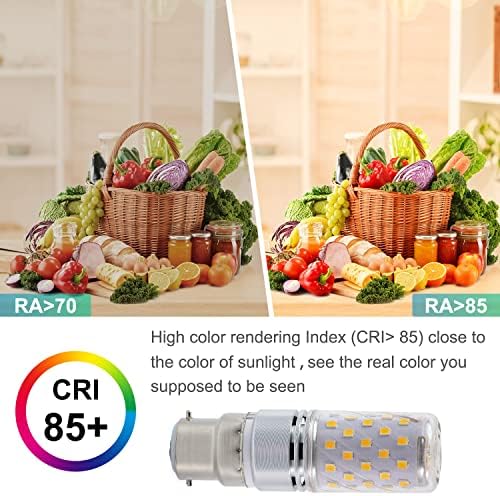 B22 Bayonet LED Light Bulb 9W Warm White 3000K, B22 LED Corn Light Bulbs Equivalent to 100W Halogen Bulb, 1200LM, Not Dimmable, AC 175-265V, 360° Beam Angle, 2 Pack