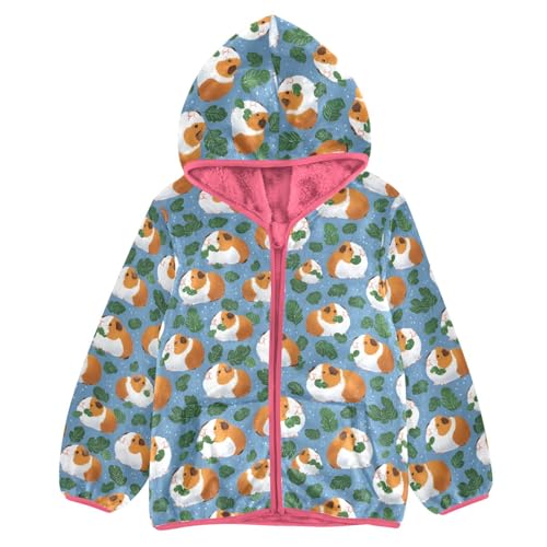 Toddler Fleece Jacket Baby Girls Hooded Zipper Long Sleeve Thick Warm Outerwear 3-10 Years
