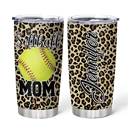 Personalized Softball Mom Tumbler
