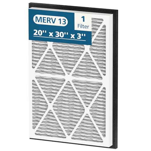 20x30x3 MERV 13 Air Filter Compatible with Zephyr VGF Series 20x30x3 Whole Home Deep Pleated Return Air Grille Filter MERV 13 Air Filtration System White 1 Pack