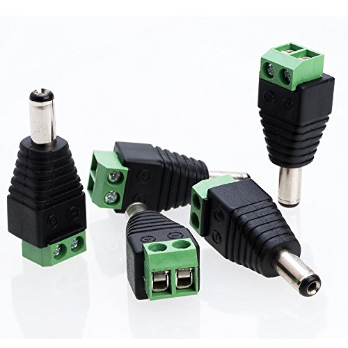 Black Friday Sale 2022 Male DC Power Adapter 5.5mm x 2.1mm for CCTV Camera (10/20/30/50/100 Pack) (100)