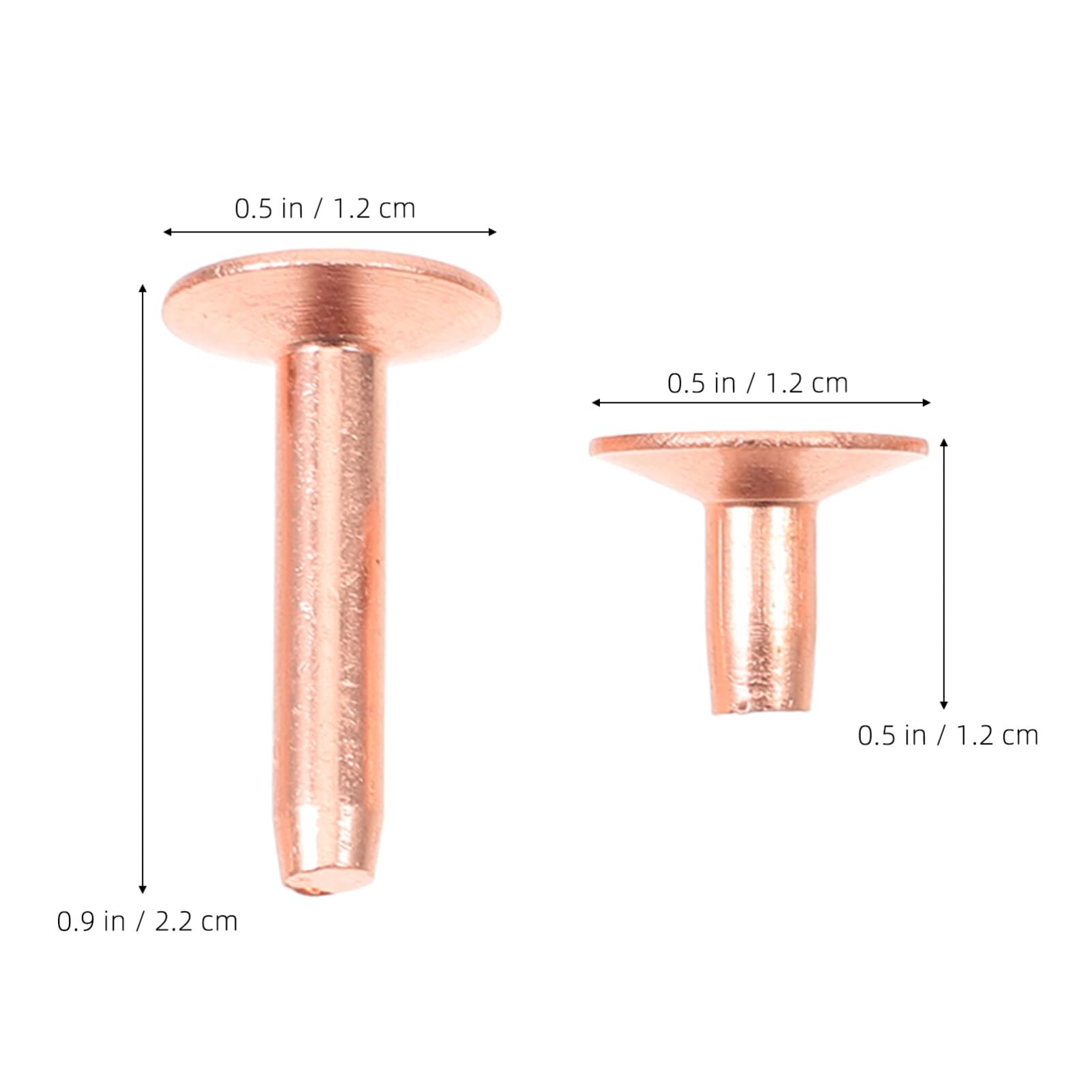 SHINEOFI 154piezas Clavos De Cobre De Remaches Redondos Para Cuero Clavos Para Ropa Kit De Remaches Para Manualidades Uso Cinturones y Bolsos
