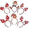 Kerst Haarversieringen 6pcs,Gewei Hoofdband,Hoofdband Met Hoofdband,Gewei Decorative,Gewei Haarband,Dames, Volwassenen…