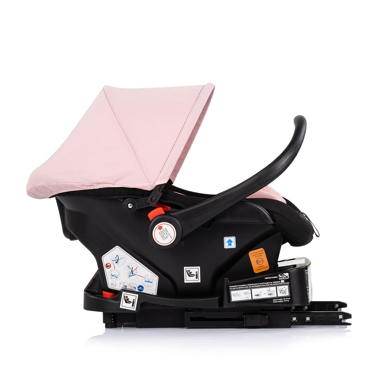 Chipolino Set Babyschale Isofix-Basisstation Amore i-Size Gruppe 0+ (0-13 kg) rosa pink