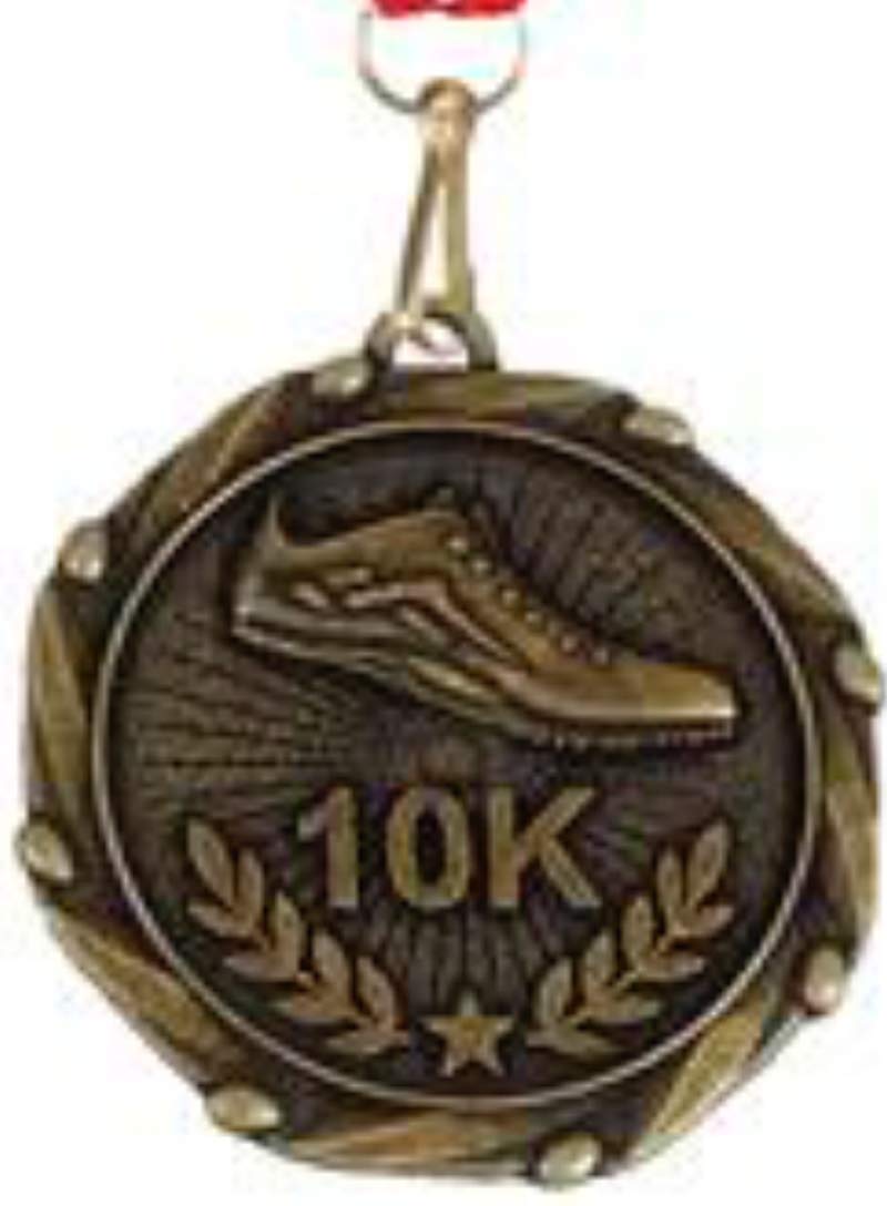 Emblems-Gifts Personalized Athletics 10K Award Medal complete with ribbon
