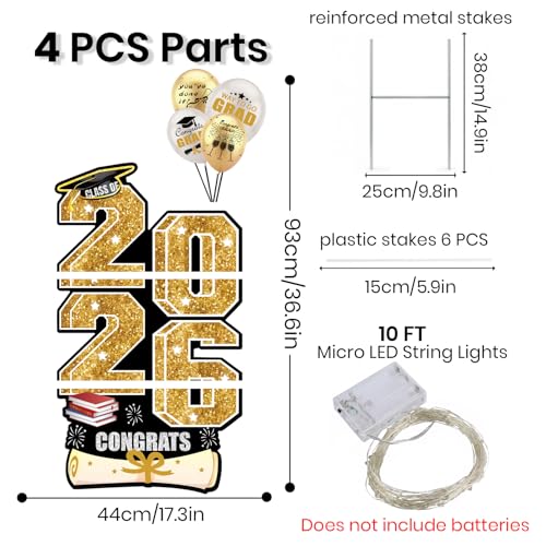 Class of 2026 Graduation Yard Sign - Waterproof Outdoor Decor - Image 2