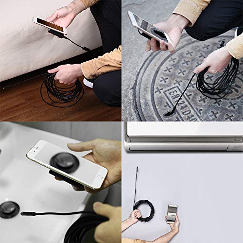 Anself WiFi endoscópio 1200 p endoscópio portátil digital endoscópio câmera 8 LEDs ajustável ip68 fi