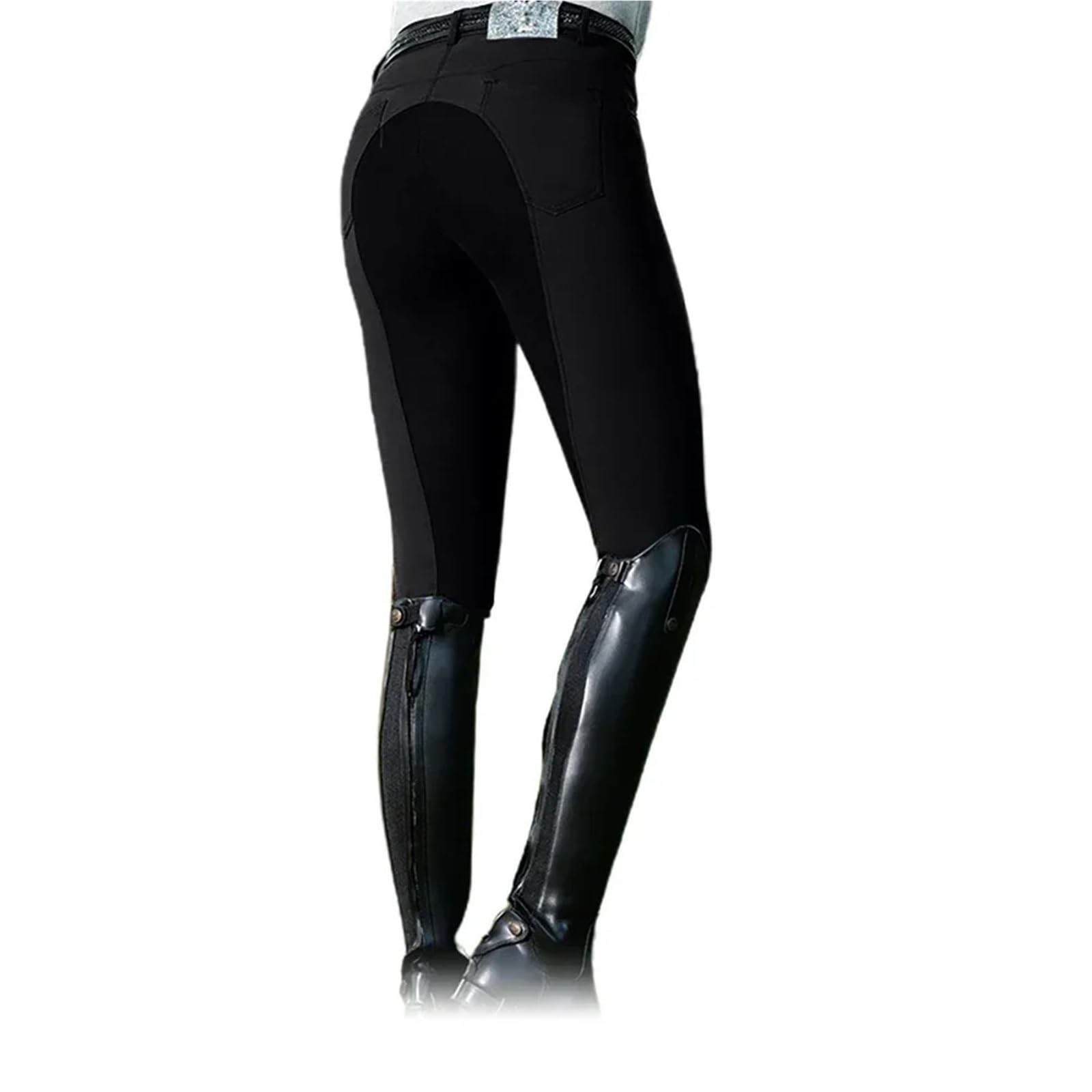 Pantalon d'équitation confortable taille S leggings extensible noir de course hippique femme