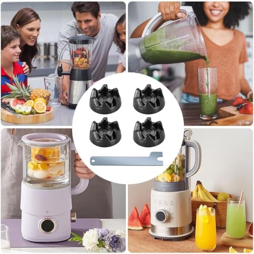 Raheem 9704230 4 Stück Kupplung Blender Coupler Ersatzteile Kompatibel mit K-itchen-Aid Modellen KSB52, KSB5, 5KSB52 and 5KSB5 Blender Rubber Coupler,Werkzeug Ersatzteil (Montageschlüssel Enthalten)