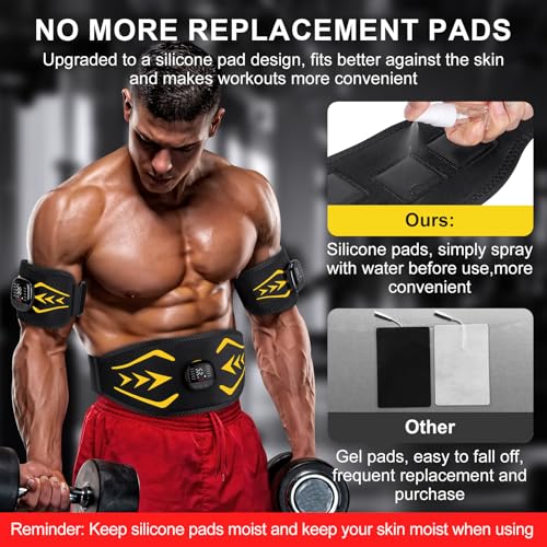 Elettrostimolatore Muscolare,Elettrostimolatore Addominali Con 10 Modalità E 30 Intensità,Ems Elettrostimolatore Muscolare Ricaricabile Con Usb,Uomo E Donna,Per Allenare Addome, Braccia, Gambe - 4